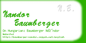 nandor baumberger business card